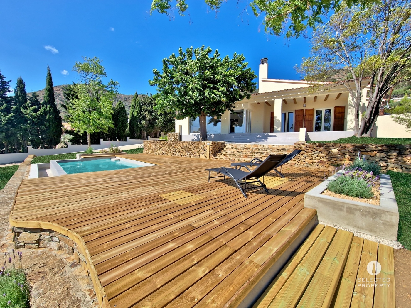 Villa exceptionnelle avec vue mer, piscine à débordement et oliveraie — entièrement rénovée, à 5 minutes des plages – Pau – villa – Foto 11